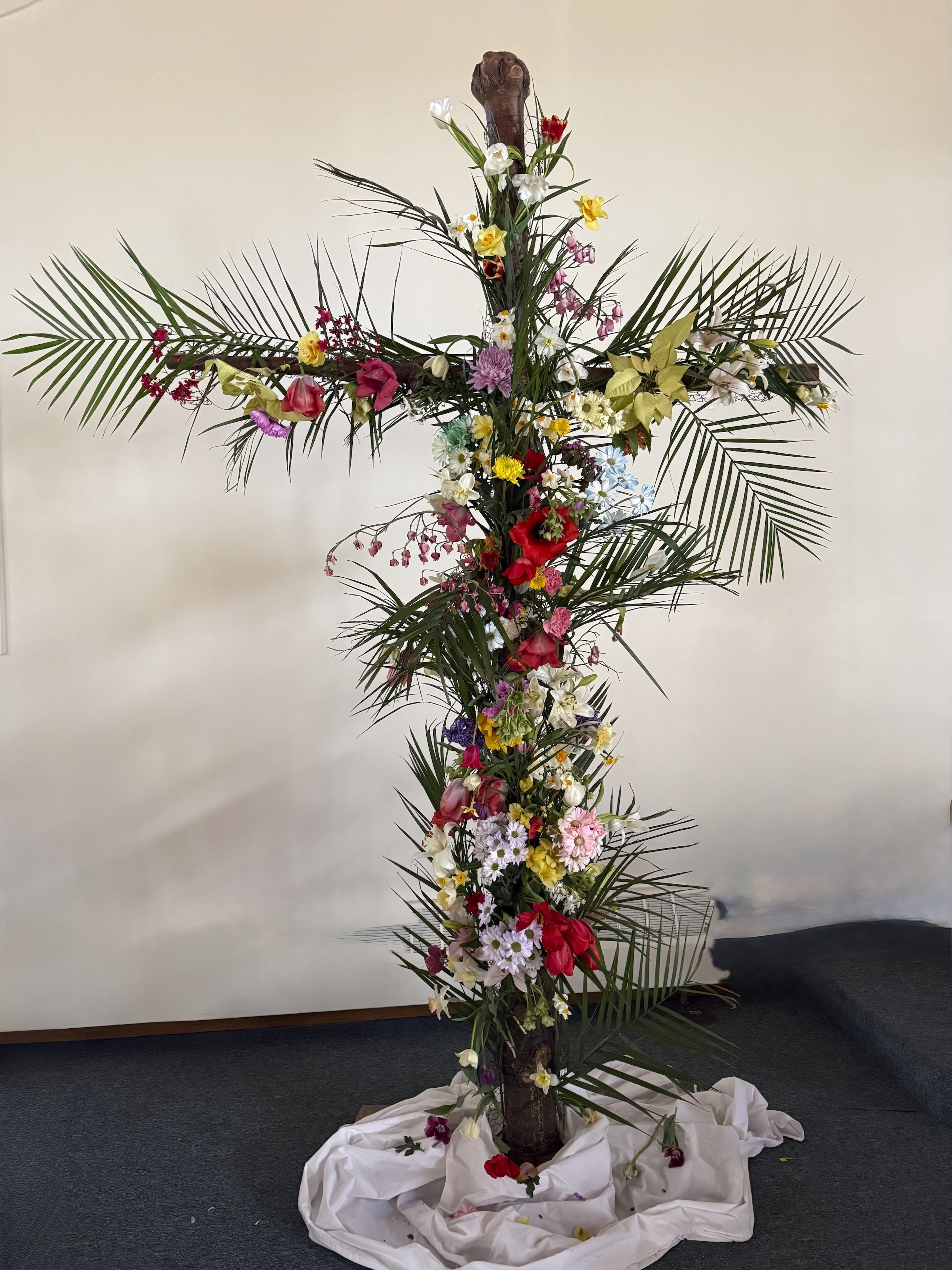 the flowering cross on Easter Sunday